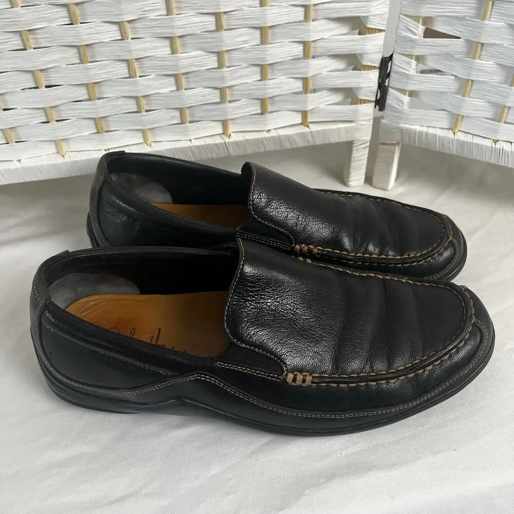 Cole Haan Men's Tucker Venetian Black Leather Loafers Size 9 M Driving Shoes